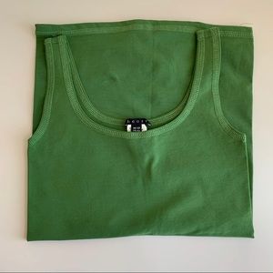 Theory Stretch Tank Top in Green